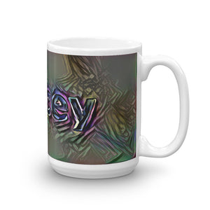 Tracey Mug Dark Rainbow 15oz left view