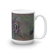 Load image into Gallery viewer, Minh Mug Dark Rainbow 15oz left view