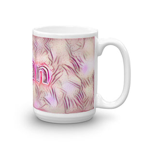 Jean Mug Innocuous Tenderness 15oz left view