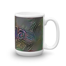Load image into Gallery viewer, Kayla Mug Dark Rainbow 15oz left view