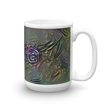 Load image into Gallery viewer, Anna Mug Dark Rainbow 15oz left view