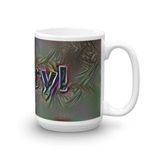 Load image into Gallery viewer, Cheryl Mug Dark Rainbow 15oz left view
