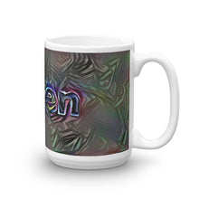 Load image into Gallery viewer, Karen Mug Dark Rainbow 15oz left view