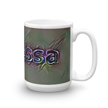 Load image into Gallery viewer, Vanessa Mug Dark Rainbow 15oz left view
