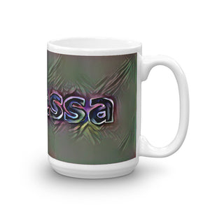Vanessa Mug Dark Rainbow 15oz left view