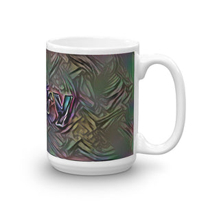 Mary Mug Dark Rainbow 15oz left view