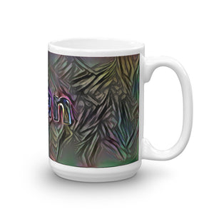 Jean Mug Dark Rainbow 15oz left view