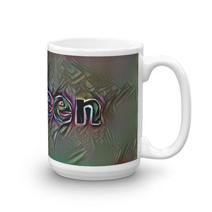 Doreen Mug Dark Rainbow 15oz left view