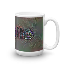 Load image into Gallery viewer, Janelle Mug Dark Rainbow 15oz left view