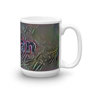 Ethan Mug Dark Rainbow 15oz left view