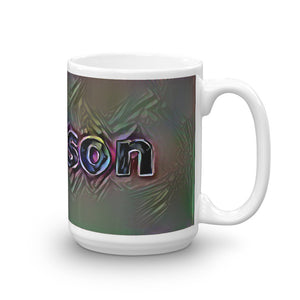 Wesson Mug Dark Rainbow 15oz left view