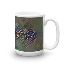 Load image into Gallery viewer, Frances Mug Dark Rainbow 15oz left view