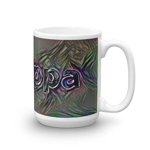 Philippa Mug Dark Rainbow 15oz left view