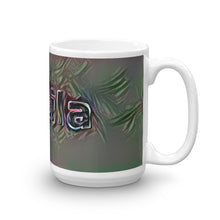 Load image into Gallery viewer, Sheila Mug Dark Rainbow 15oz left view