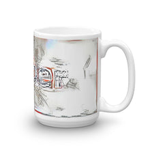 Load image into Gallery viewer, Amber Mug Frozen City 15oz left view