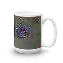 Load image into Gallery viewer, Louisa Mug Dark Rainbow 15oz left view