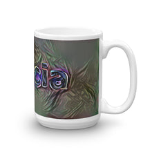 Load image into Gallery viewer, Marcia Mug Dark Rainbow 15oz left view