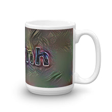 Load image into Gallery viewer, Quynh Mug Dark Rainbow 15oz left view