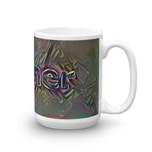 Load image into Gallery viewer, Gunner Mug Dark Rainbow 15oz left view