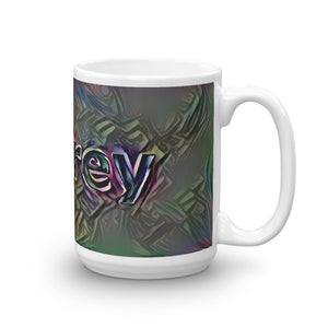 Jeffrey Mug Dark Rainbow 15oz left view