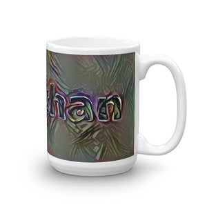 Jonathan Mug Dark Rainbow 15oz left view