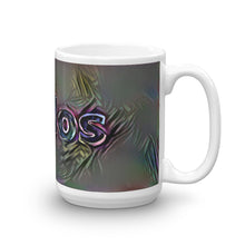 Load image into Gallery viewer, Carlos Mug Dark Rainbow 15oz left view