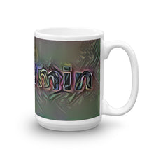Load image into Gallery viewer, Benjamin Mug Dark Rainbow 15oz left view