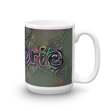 Load image into Gallery viewer, Marjorie Mug Dark Rainbow 15oz left view