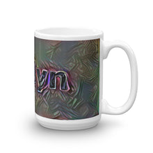 Load image into Gallery viewer, Evelyn Mug Dark Rainbow 15oz left view