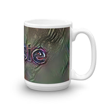 Load image into Gallery viewer, Jessie Mug Dark Rainbow 15oz left view