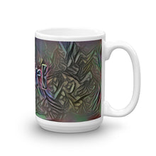 Load image into Gallery viewer, Carl Mug Dark Rainbow 15oz left view