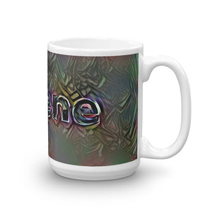 Dalene Mug Dark Rainbow 15oz left view