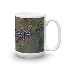 Load image into Gallery viewer, Carter Mug Dark Rainbow 15oz left view