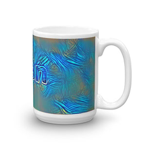 Alan Mug Night Surfing 15oz left view