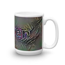Load image into Gallery viewer, Lauren Mug Dark Rainbow 15oz left view