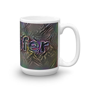 Jennifer Mug Dark Rainbow 15oz left view