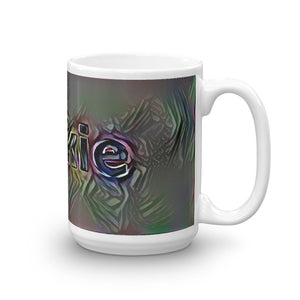 Jackie Mug Dark Rainbow 15oz left view