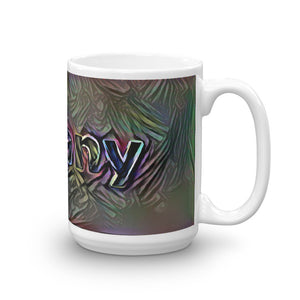 Tiffany Mug Dark Rainbow 15oz left view