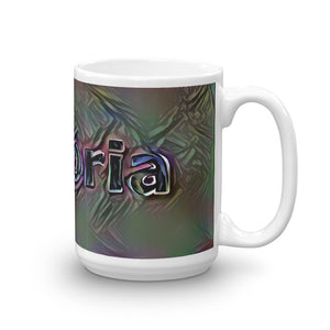 Victoria Mug Dark Rainbow 15oz left view