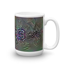 Load image into Gallery viewer, Miles Mug Dark Rainbow 15oz left view