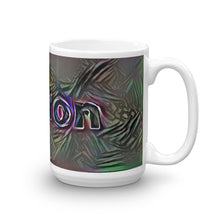 Load image into Gallery viewer, Marion Mug Dark Rainbow 15oz left view