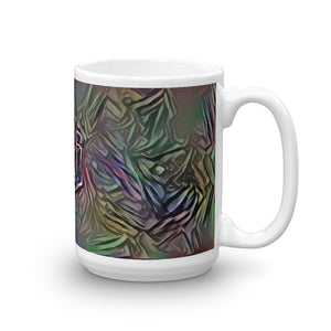 Eli Mug Dark Rainbow 15oz left view