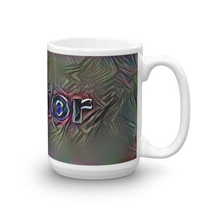Junior Mug Dark Rainbow 15oz left view