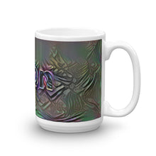Load image into Gallery viewer, Aron Mug Dark Rainbow 15oz left view
