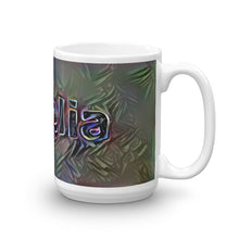 Load image into Gallery viewer, Amelia Mug Dark Rainbow 15oz left view