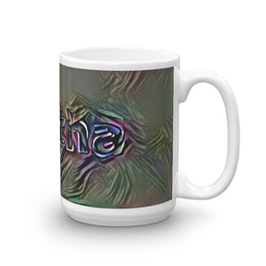 Martha Mug Dark Rainbow 15oz left view