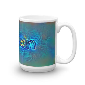 Raven Mug Night Surfing 15oz left view