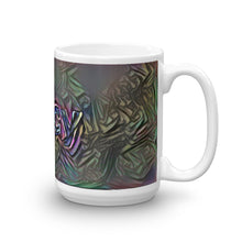 Load image into Gallery viewer, Lucy Mug Dark Rainbow 15oz left view