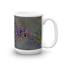Load image into Gallery viewer, Vivian Mug Dark Rainbow 15oz left view