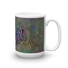 Load image into Gallery viewer, Carol Mug Dark Rainbow 15oz left view